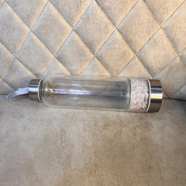 Rose Quartz Crystal Water Bottle - Image 4