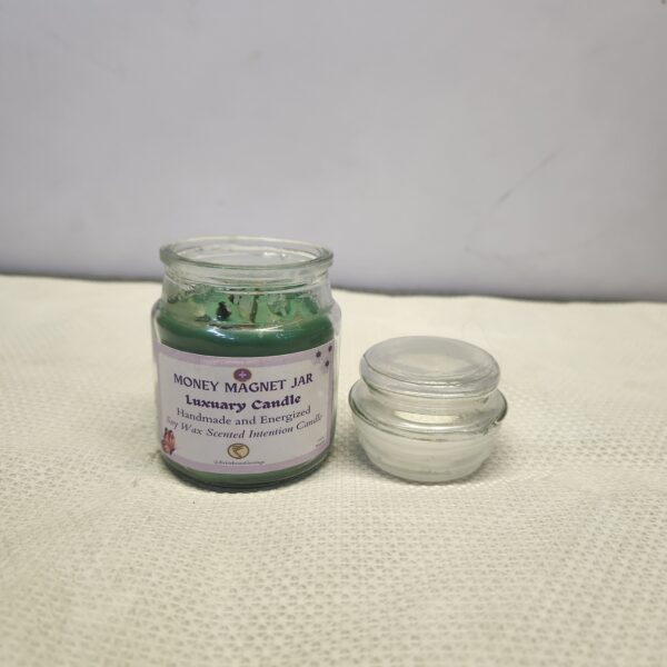 Money Magnet jar Intention Candle