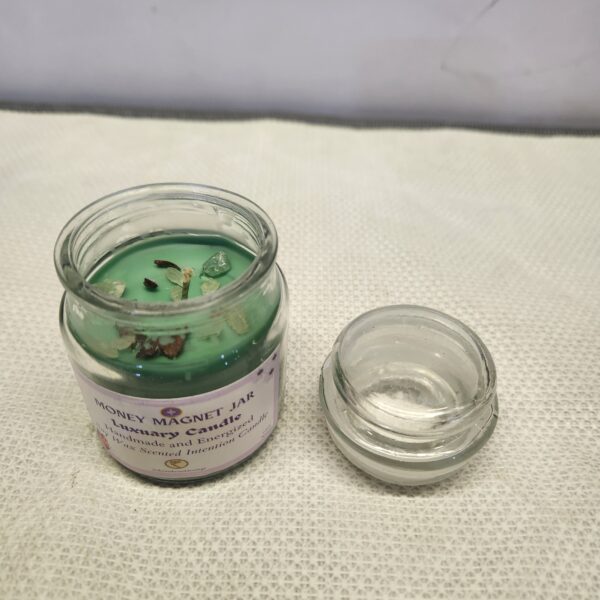 Money Magnet jar Intention Candle - Image 2