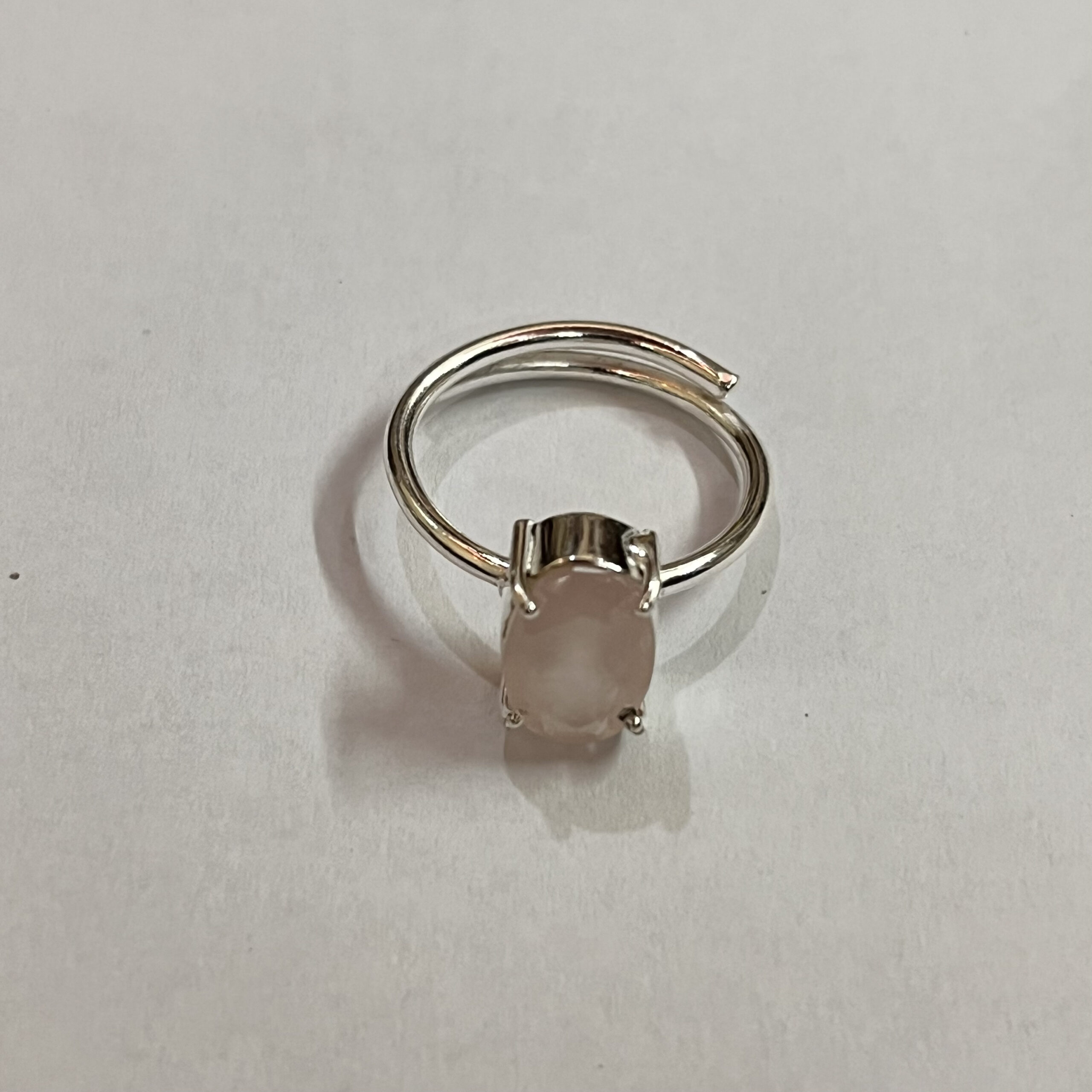 Rose Quartz Oval cutting ring