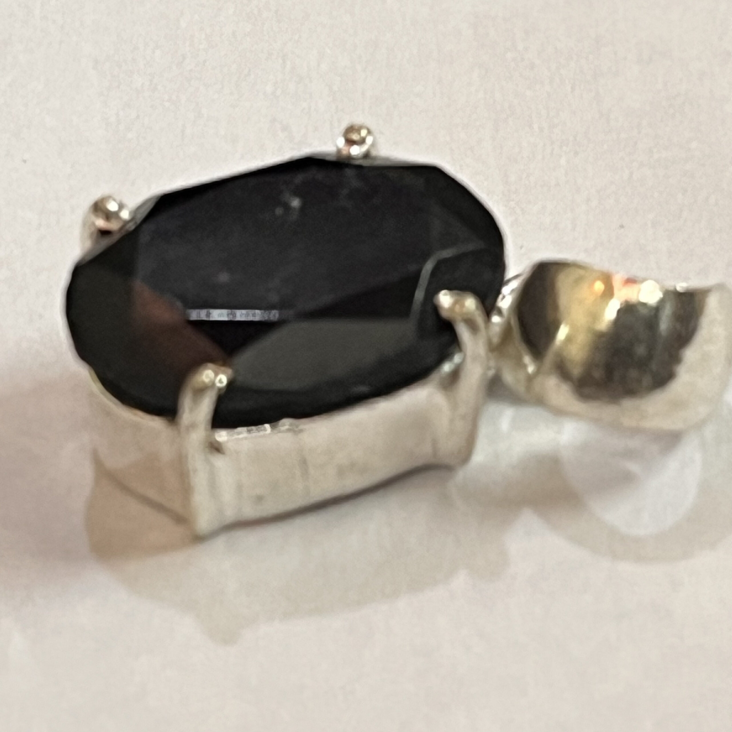 Black Tourmouline Cutting Pendant